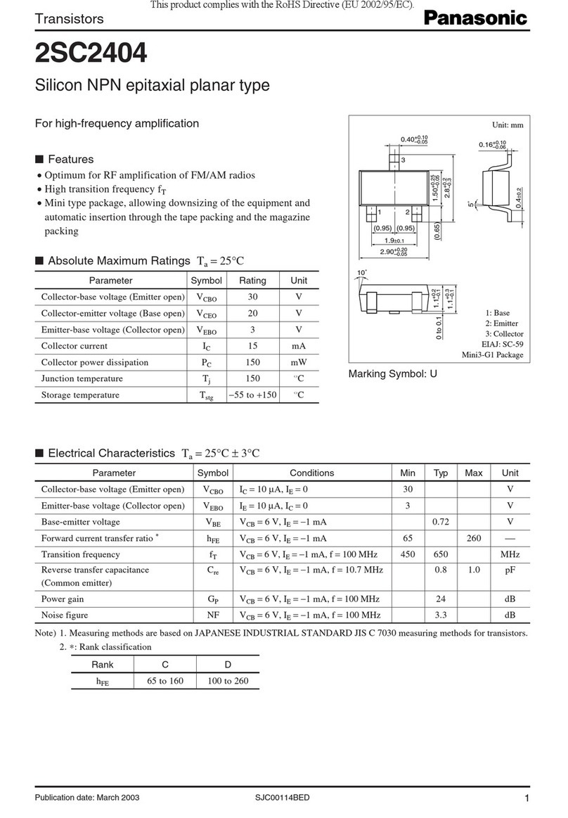 Panasonic 2SC2404 User manual