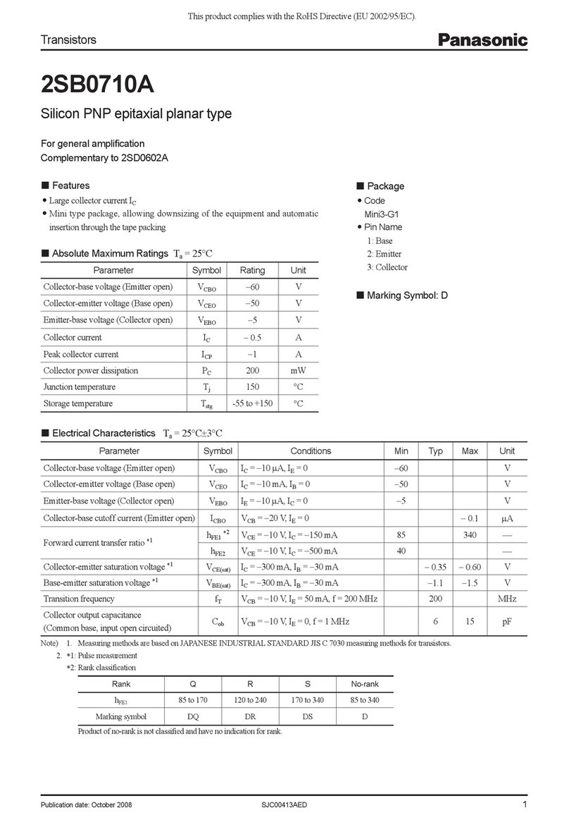 Panasonic 2SB0710A User manual