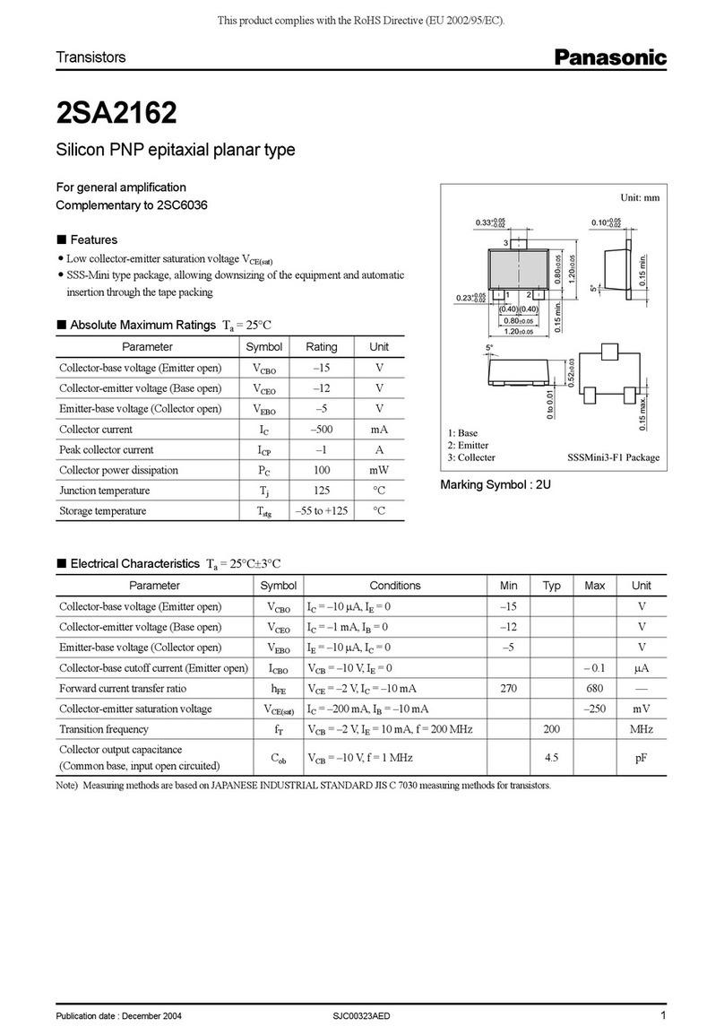 Panasonic 2SA2162 User manual