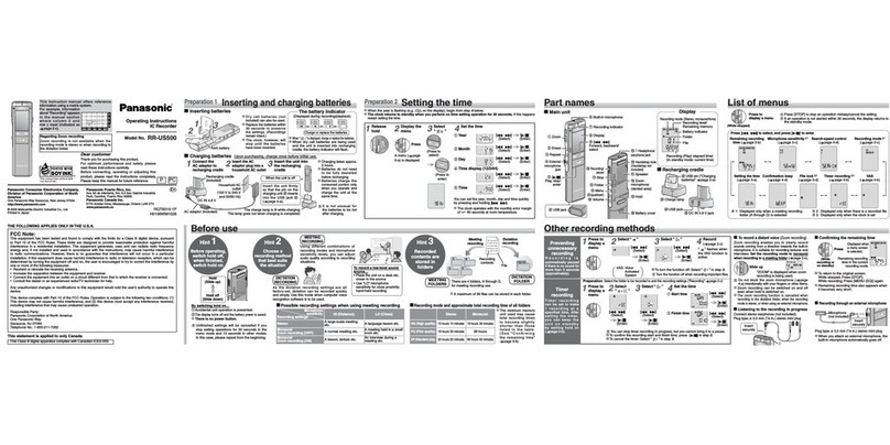 Panasonic Matrix System operating instructions