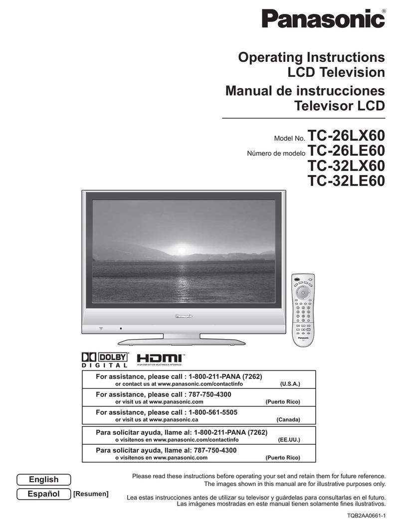 Panasonic TC26LE60 - 26" LCD CLR TV User manual