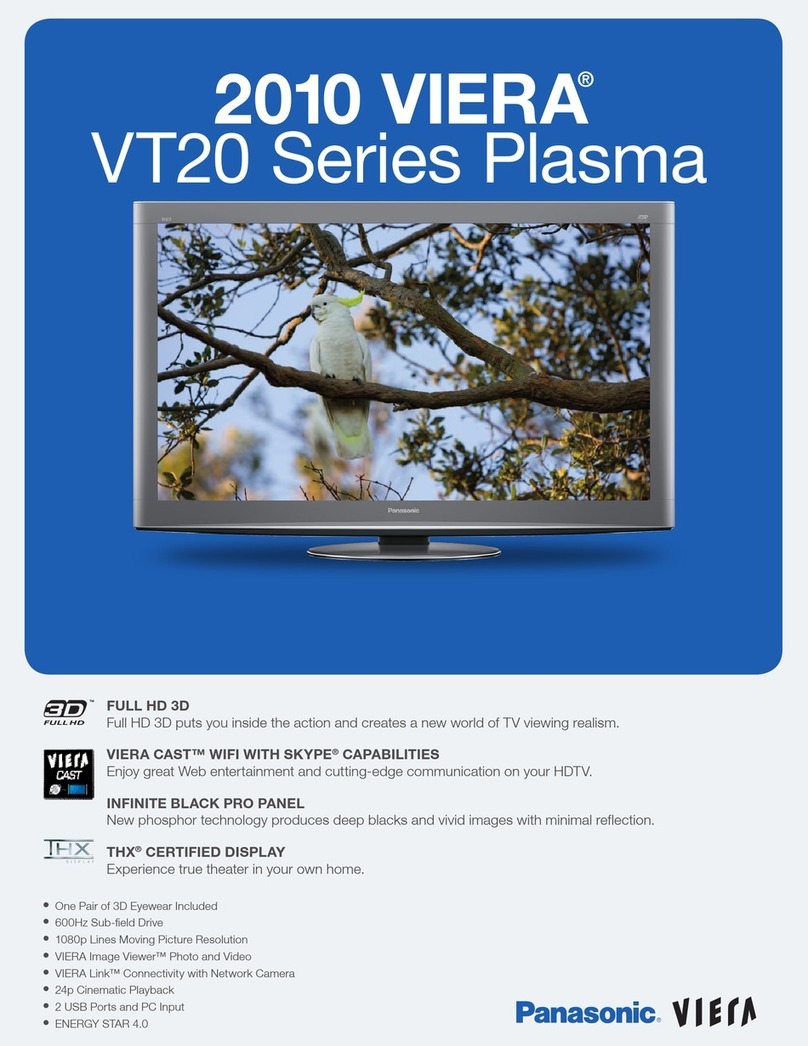 Panasonic Viera TC-P50VT20 User manual