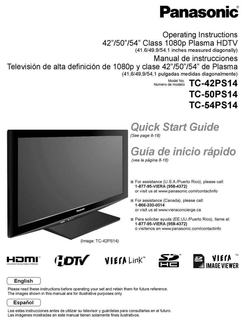 Panasonic Viera TC-42PS14 User manual