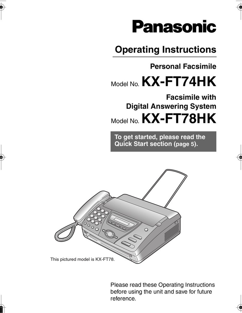 Panasonic KX-FT74HK User manual Panasonic KX-FT74HK User manual