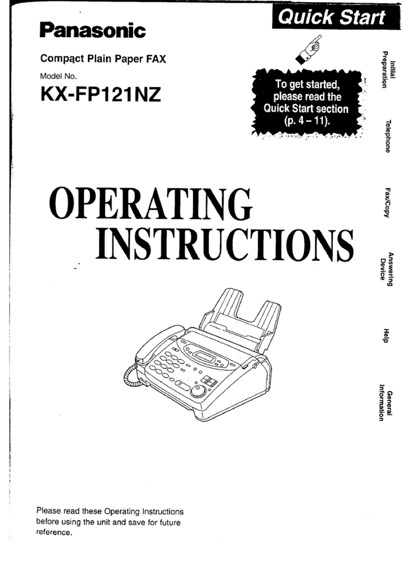 Panasonic KX-FP121NZ operating instructions