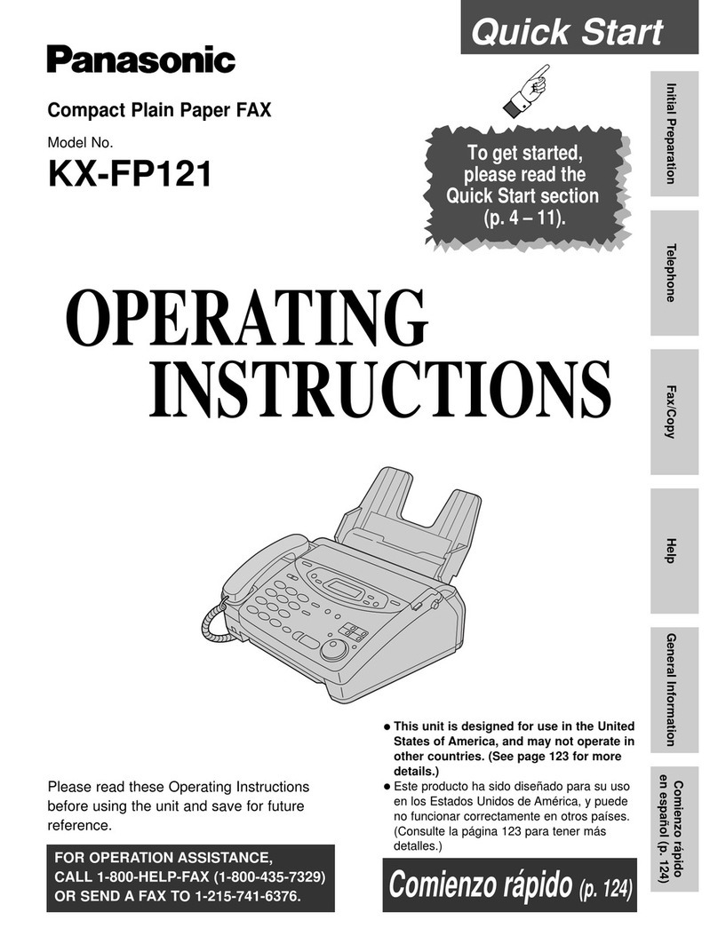 Panasonic KX-FP121 User manual