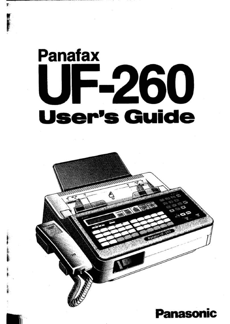 Panasonic Panafax UF-260 User manual