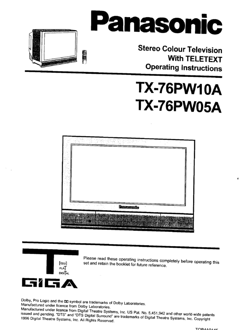 Panasonic TX-76PW05A operating instructions