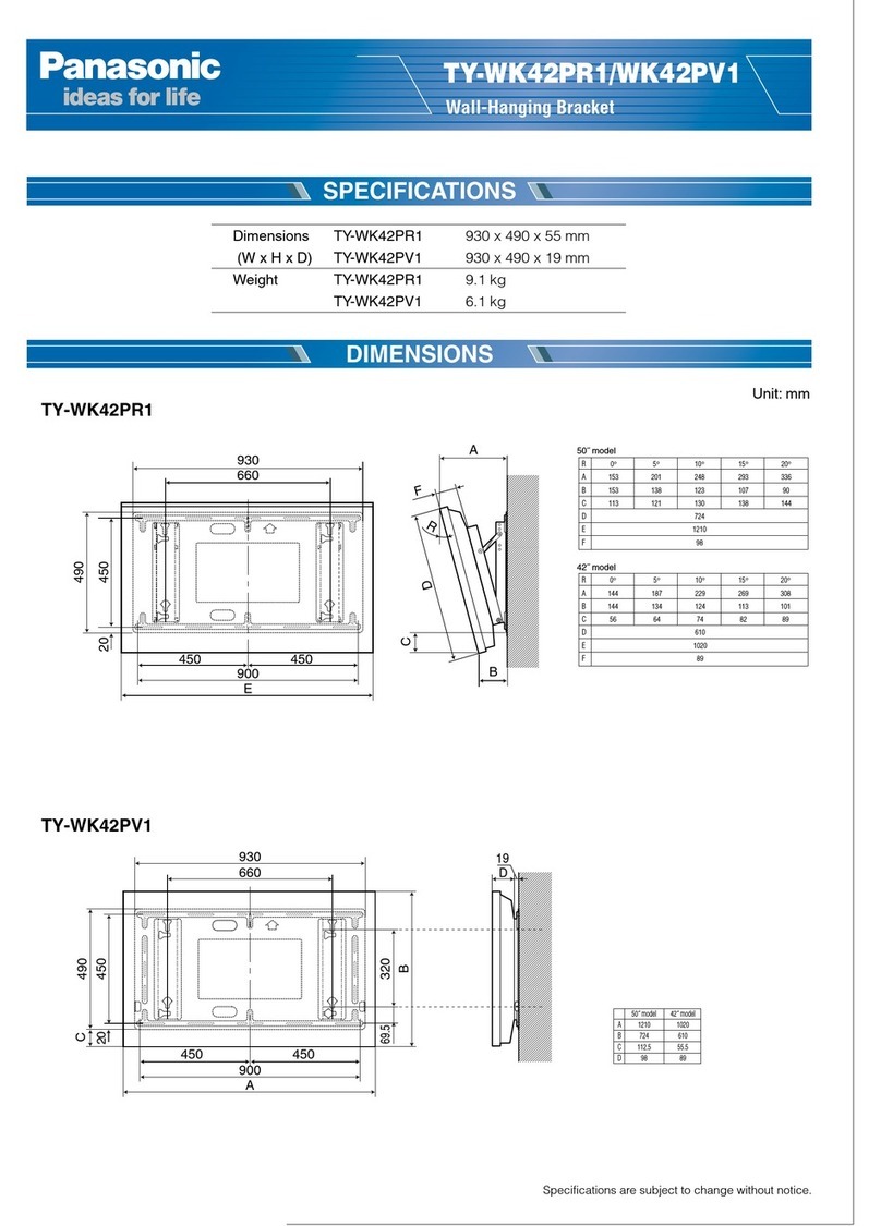 Panasonic TY-WK42PR1 Specifications