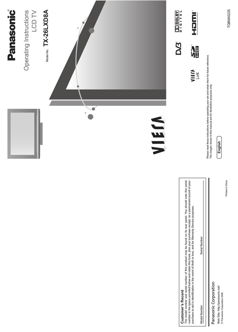 Panasonic TX-26LXD8A User manual
