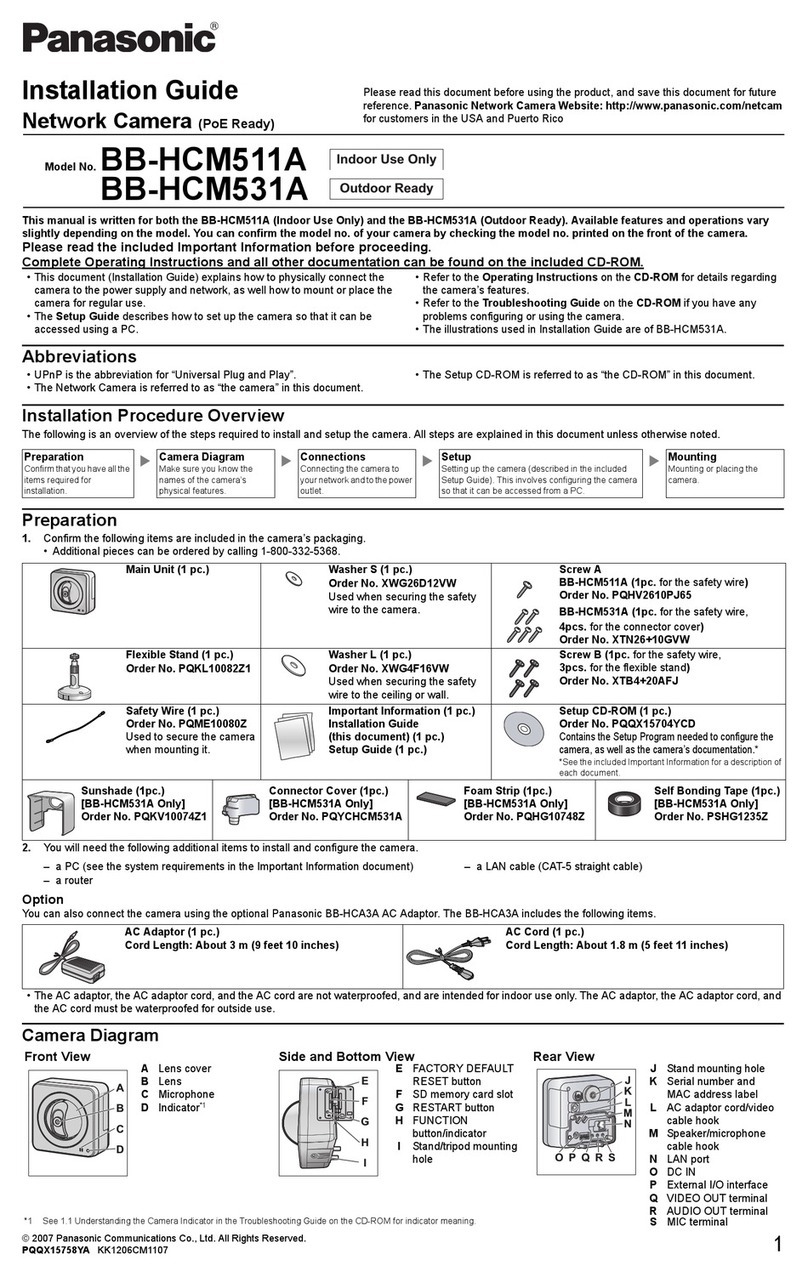 Panasonic BB-HCM511A installation guide