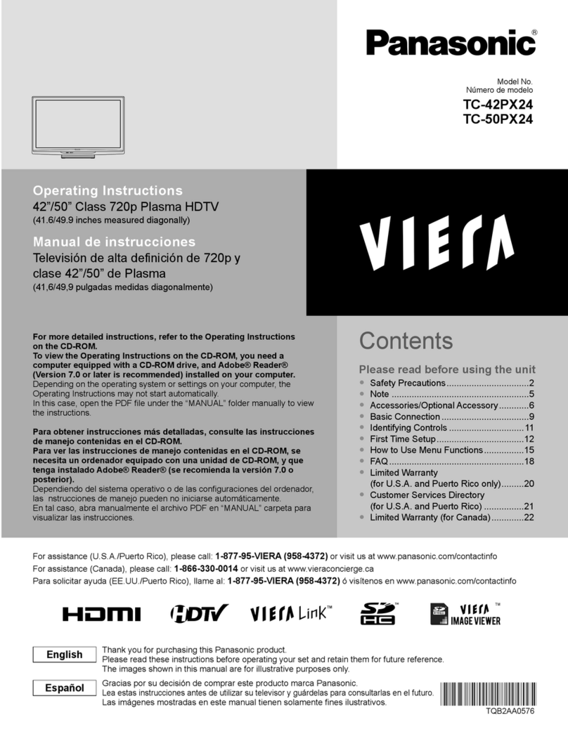 Panasonic Viera TC-42PX24 User manual