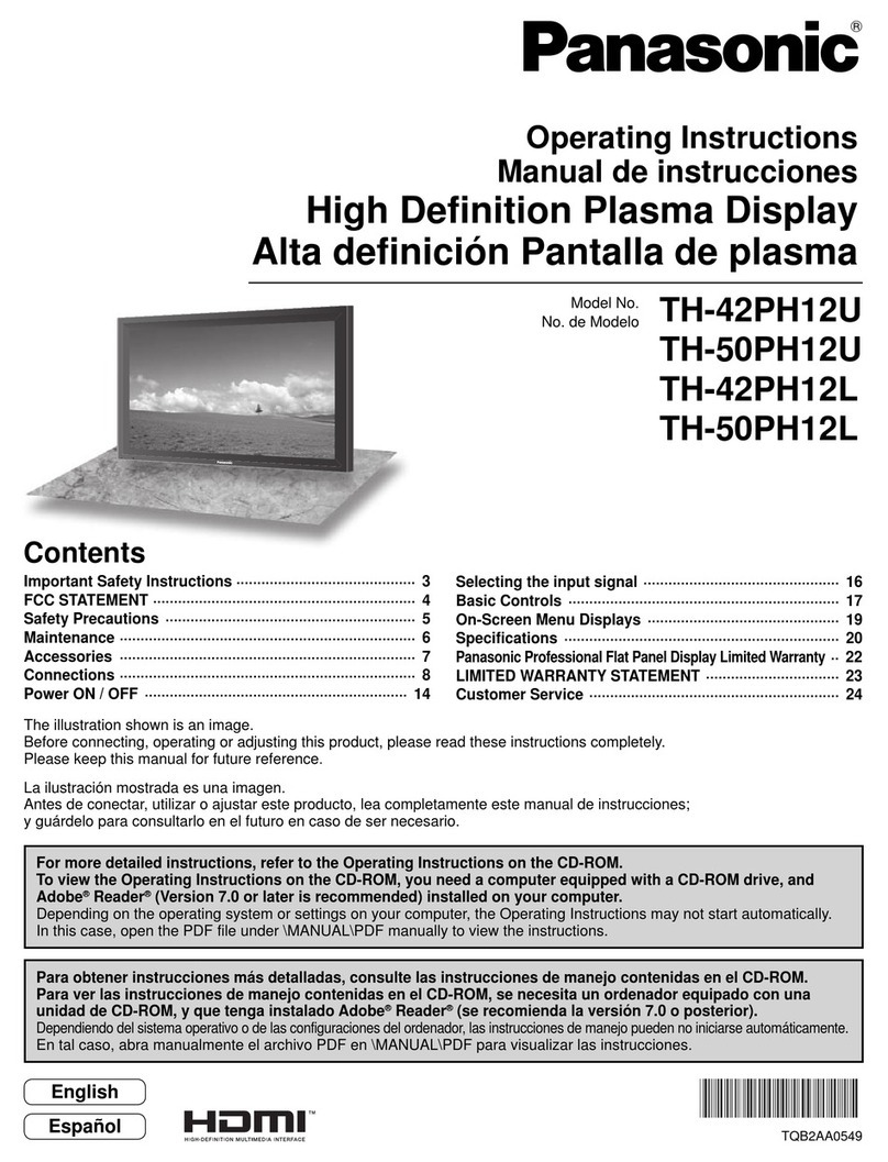 Panasonic TH-42PH12L User manual