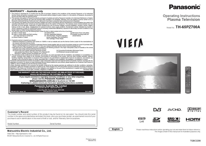 Panasonic TQBC2206 User manual