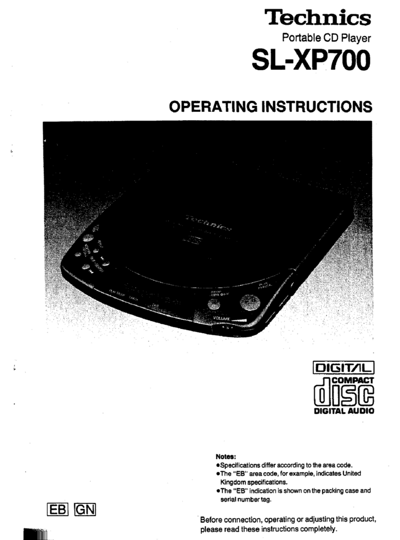 Technics SL-XP700 User manual Technics SL-XP700 User manual