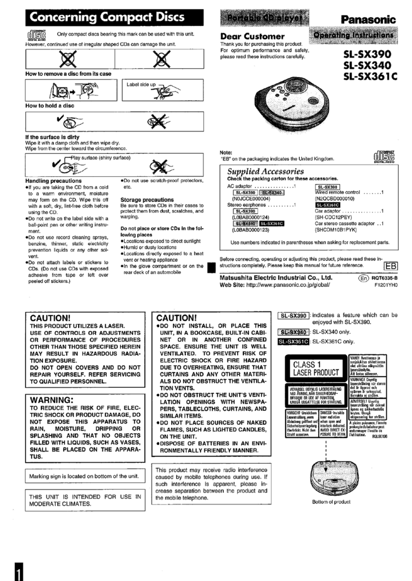 Panasonic SL-SX340 User manual