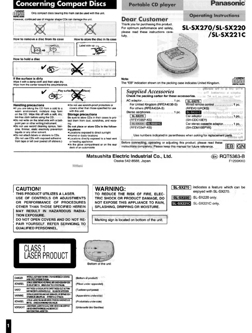 Panasonic SL-SX221C User manual