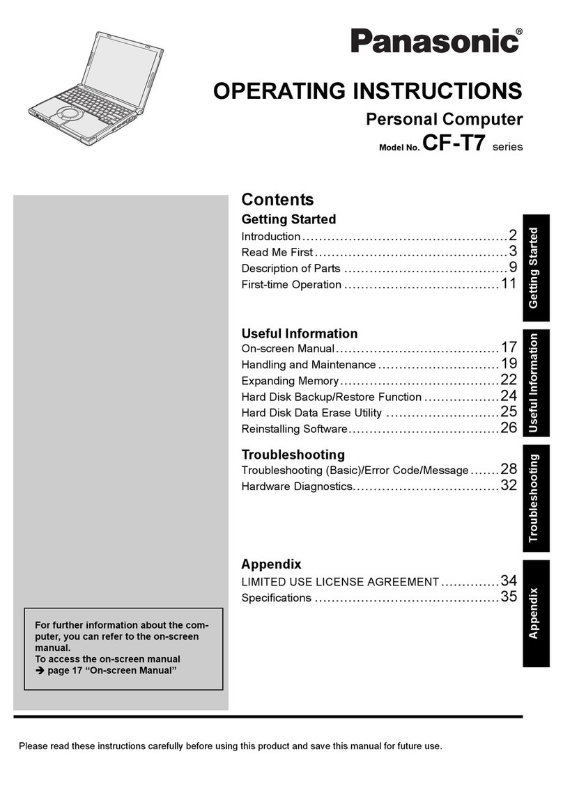 Panasonic CF-T7 Series User manual