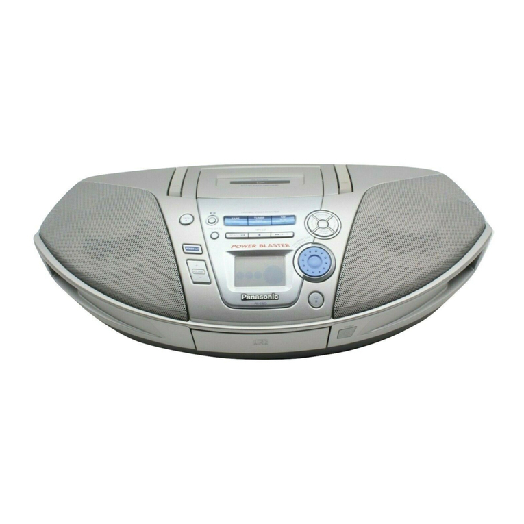 Panasonic RXES20 - RADIO CASSETTE W/CD User manual Panasonic RXES20 - RADIO CASSETTE W/CD User manual