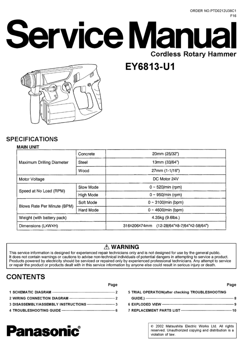 Panasonic EY6813-U1 Serveice manual