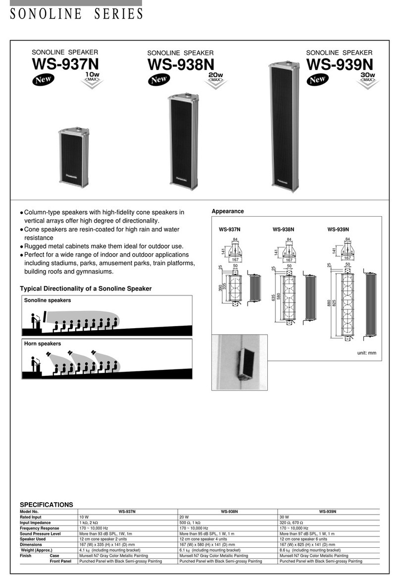 Panasonic Sonoline WS-937N User manual