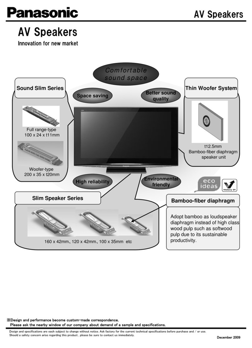 Panasonic AV Speaker User manual