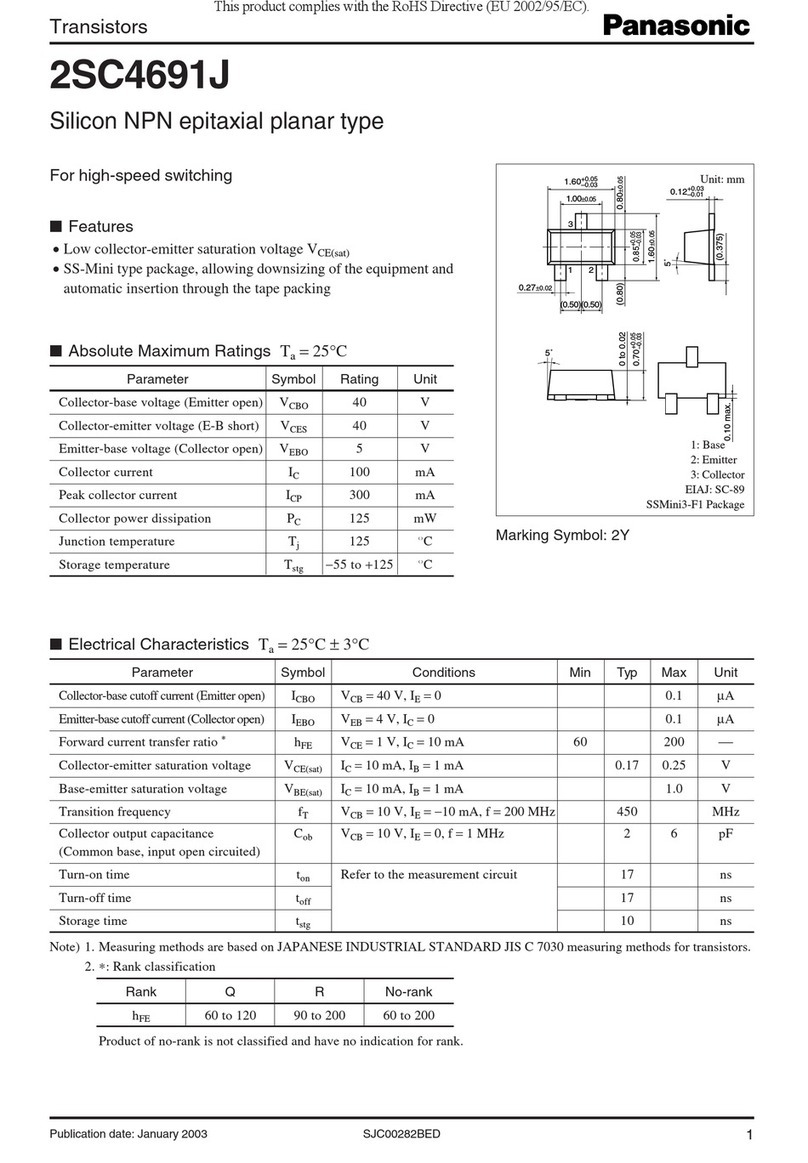 Panasonic Transistors 2SC4691J Specifications