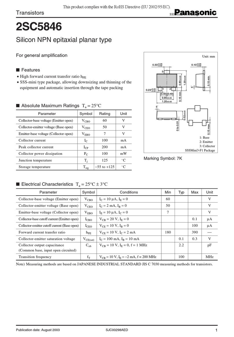 Panasonic Transistors 2SC5846 User manual