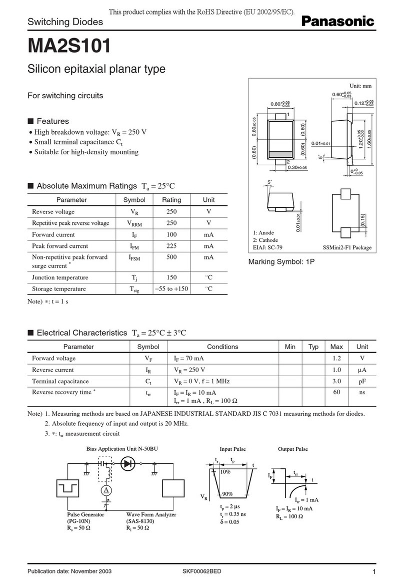 Panasonic Switching Diodes MA2S101 User manual