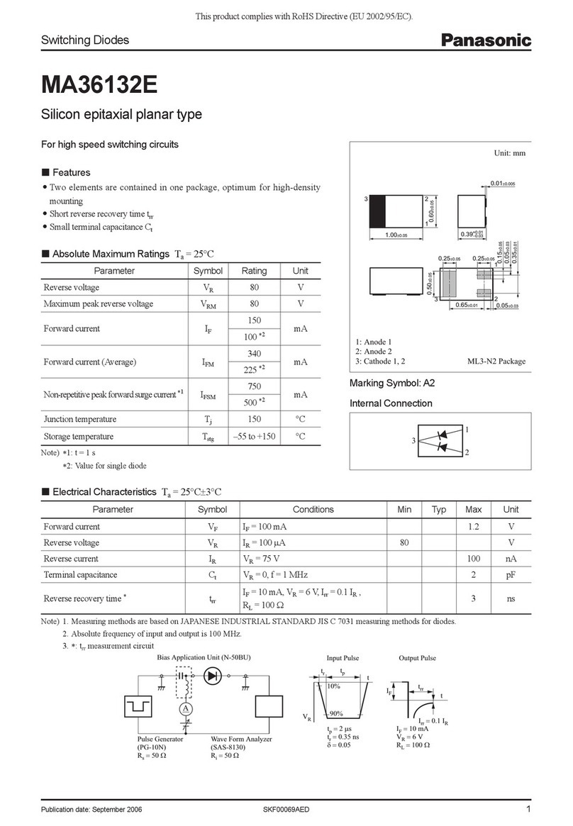 Panasonic Switching Diodes MA36132E Specifications