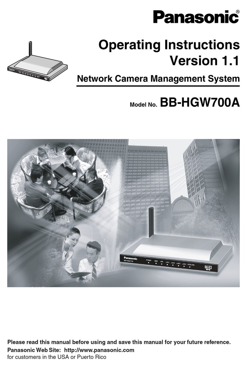 Panasonic BB-HGW700A - Network Camera Router User manual