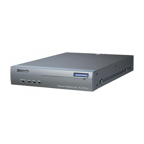 Panasonic i-pro WJ-NT314 User manual