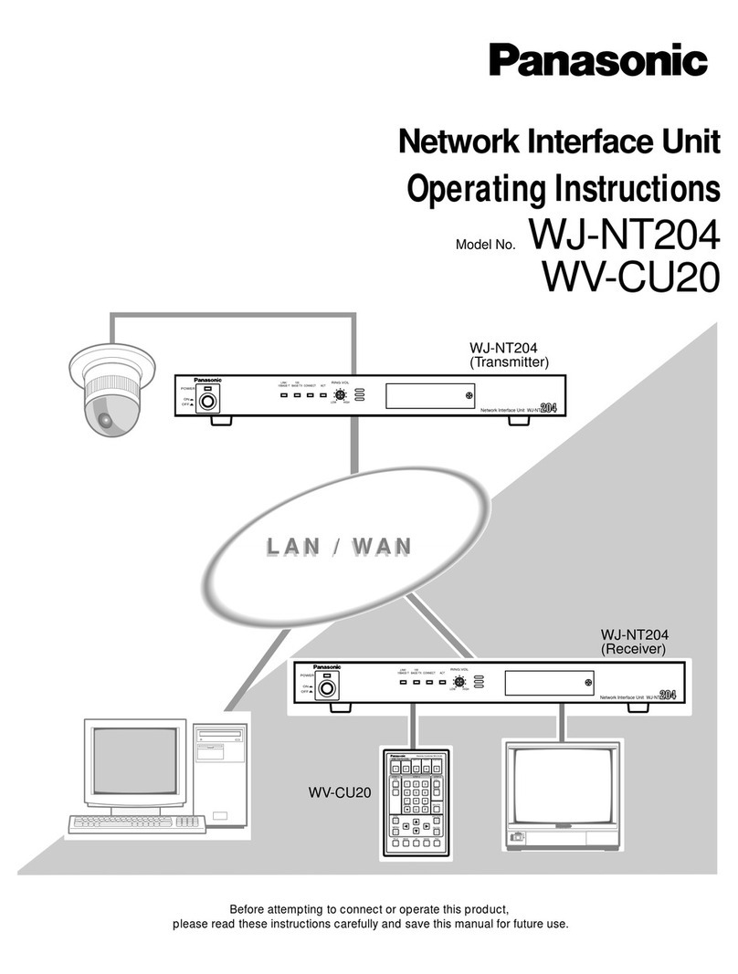 Panasonic WJNT204 - NETWORK IF UNIT User manual