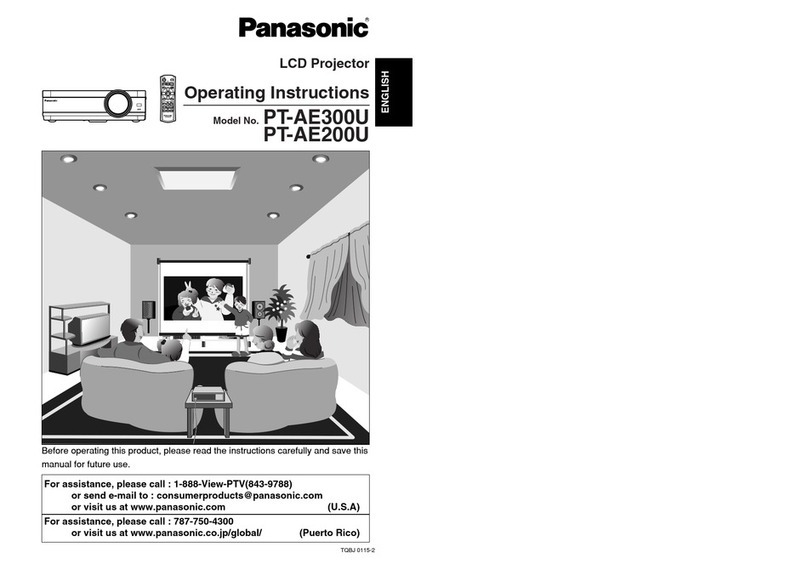Panasonic PTAE200U - LCD PROJECTOR User manual