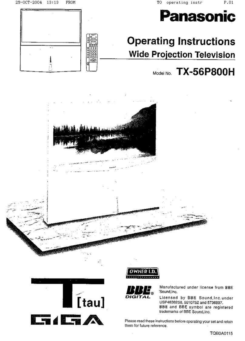 Panasonic TX-56P800H User manual