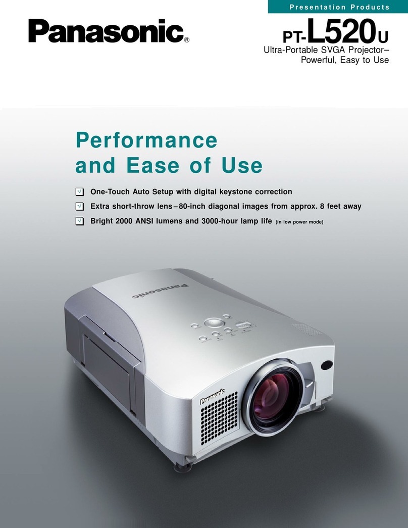 Panasonic PTL520U - LCD PROJECTOR User manual