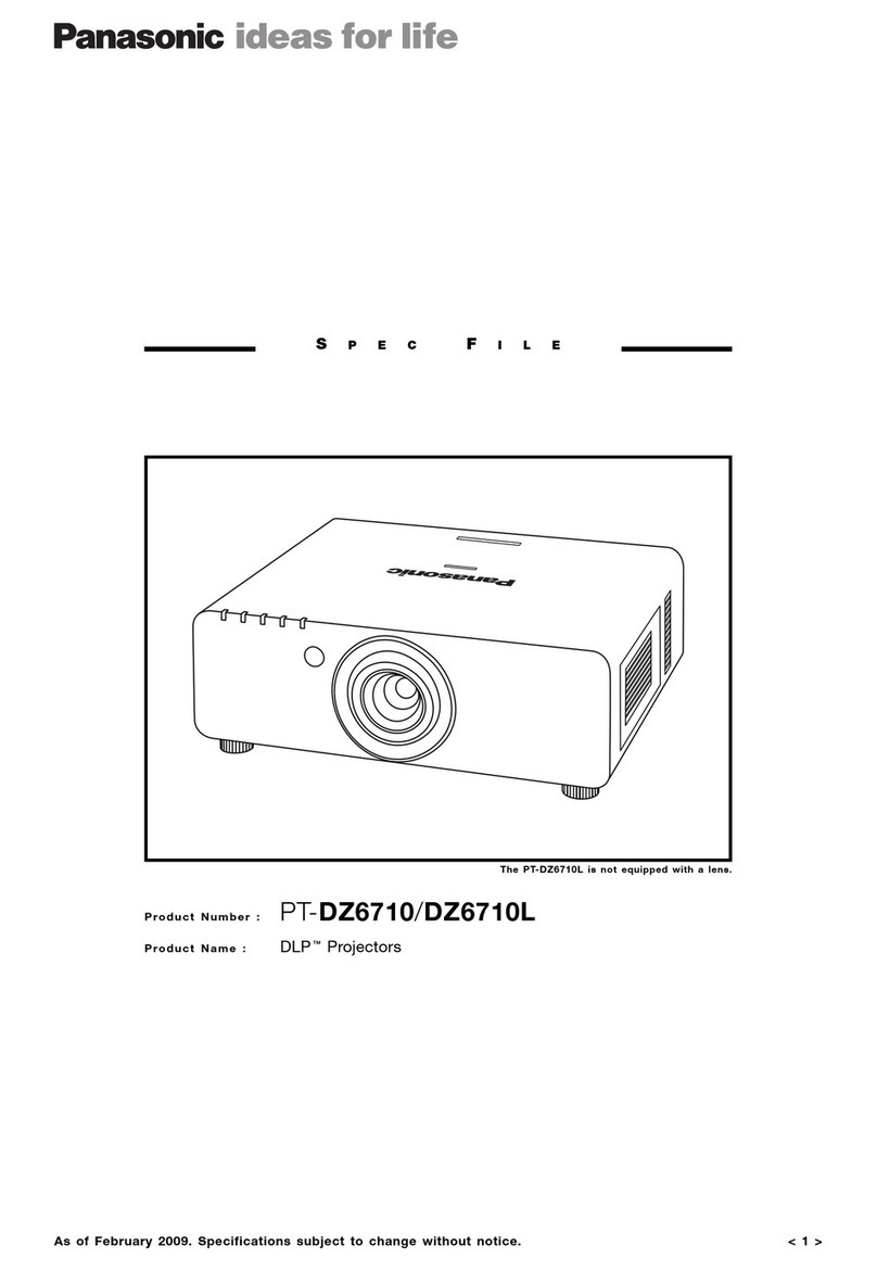 Panasonic DLP PT-DZ6710 User manual