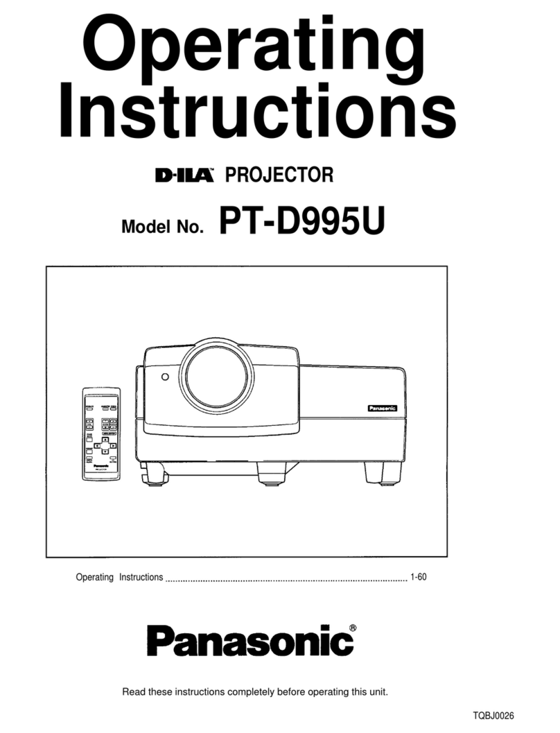 Panasonic PTD995U - LCD PROJECTOR User manual