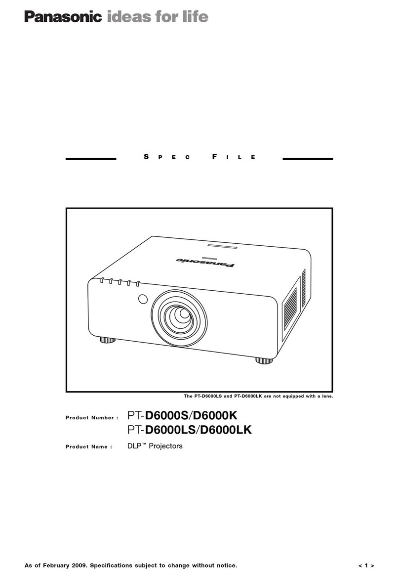 Panasonic PT-D6000K User manual