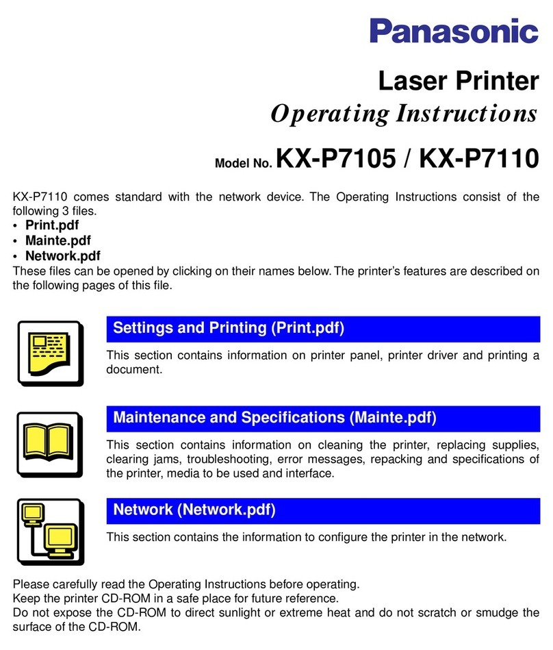 Panasonic KX-P7105 User manual