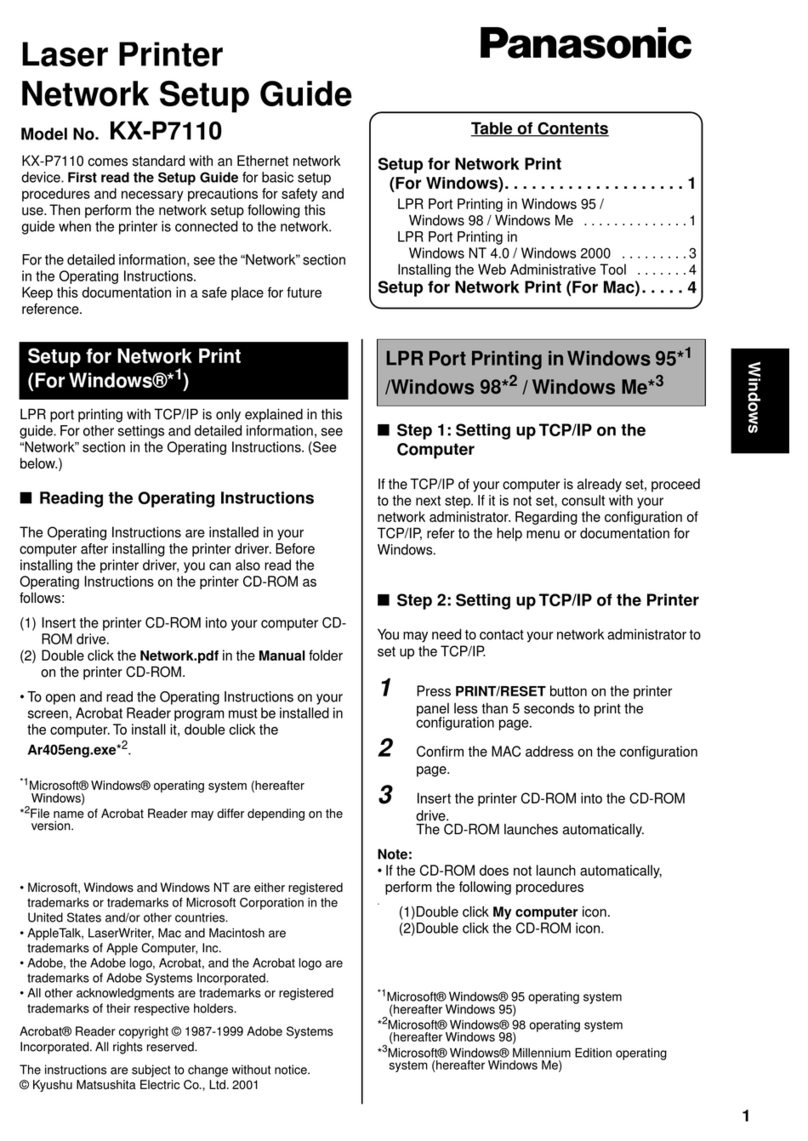 Panasonic KX-P7110 User manual