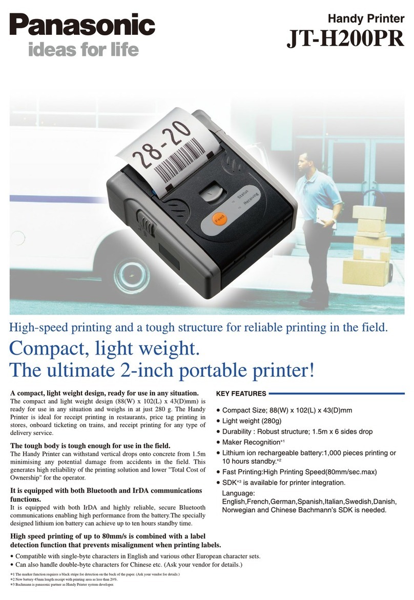 Panasonic JT-H200PR Series User manual
