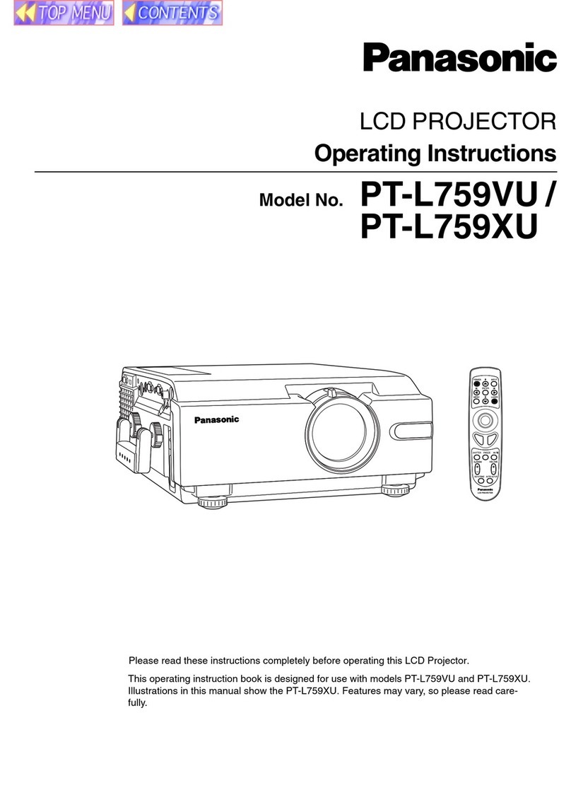 Panasonic PTL759VU - LCD PROJECTOR User manual
