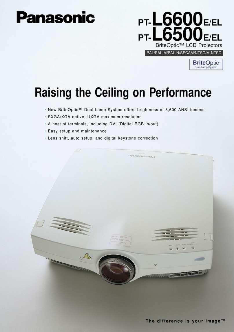 Panasonic PT-L6500E User manual