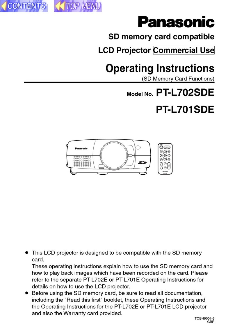 Panasonic PT-L701SDE operating instructions