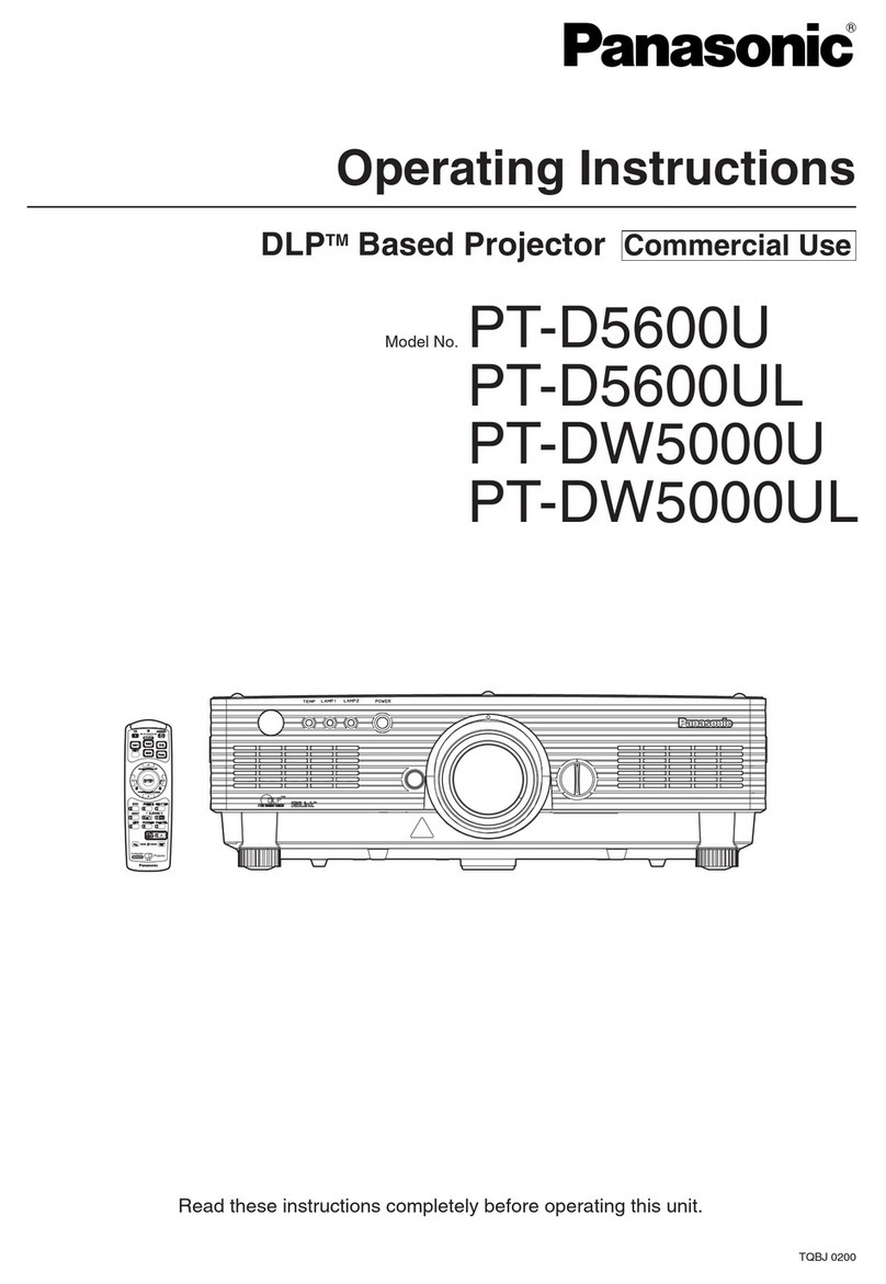 Panasonic PTDW5000UL - DLP PROJECTOR User manual