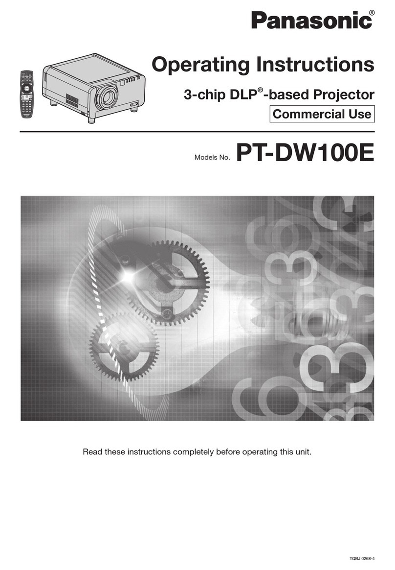 Panasonic PT-DW100E User manual