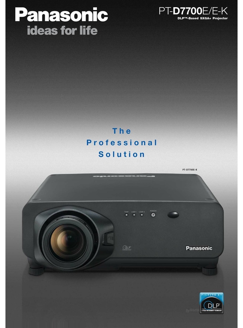 Panasonic PT-D7700E User manual
