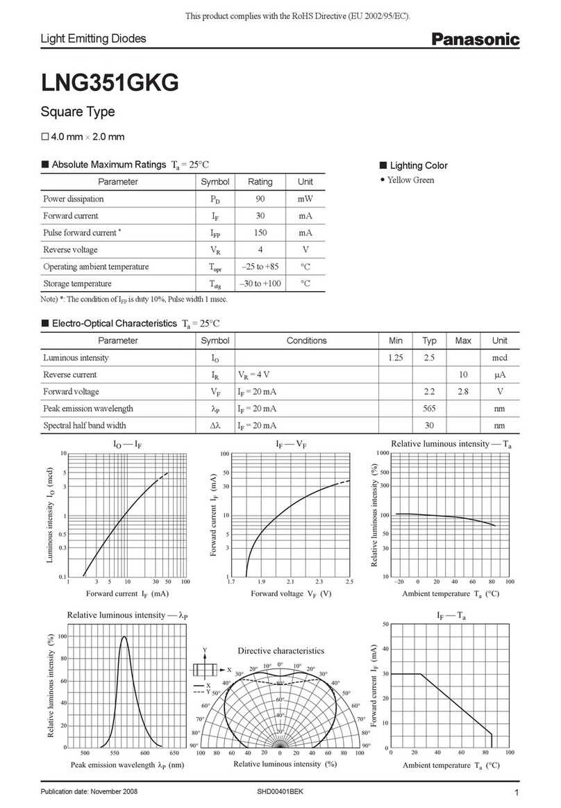 Panasonic LNG351GKG Specification sheet