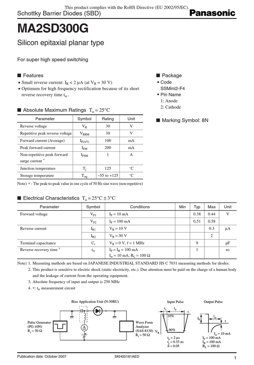 Panasonic MA2SD300G Specification sheet